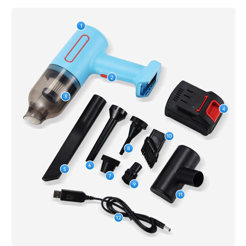 加工定制9000PA便携式吸尘器无线吸尘器吹吸两用车载吸尘器图5