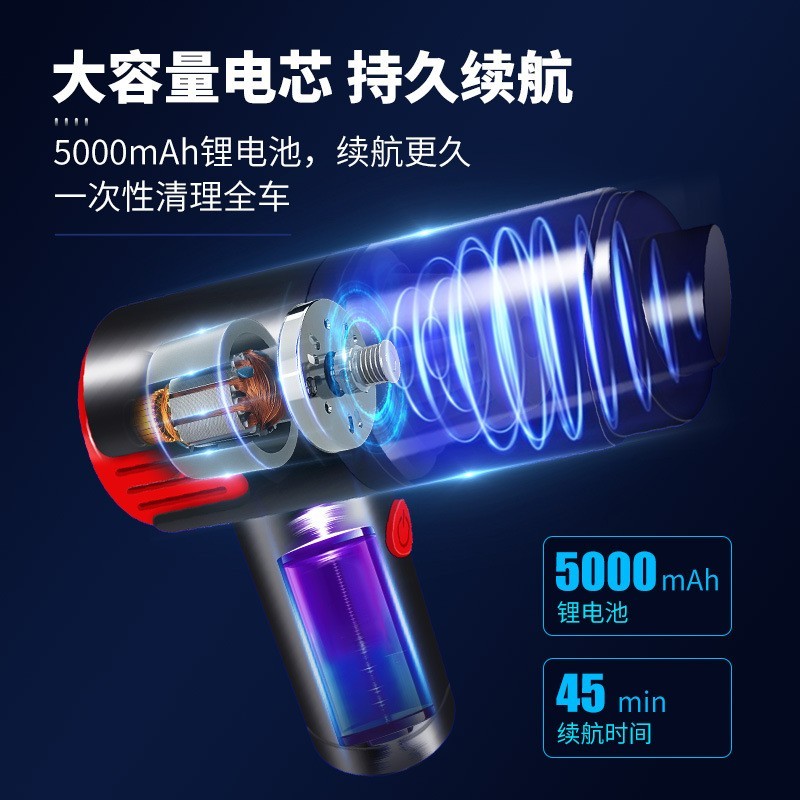 车载吸尘器车用无线充电汽车家用手持小型车内大功率吸力强力定制图4