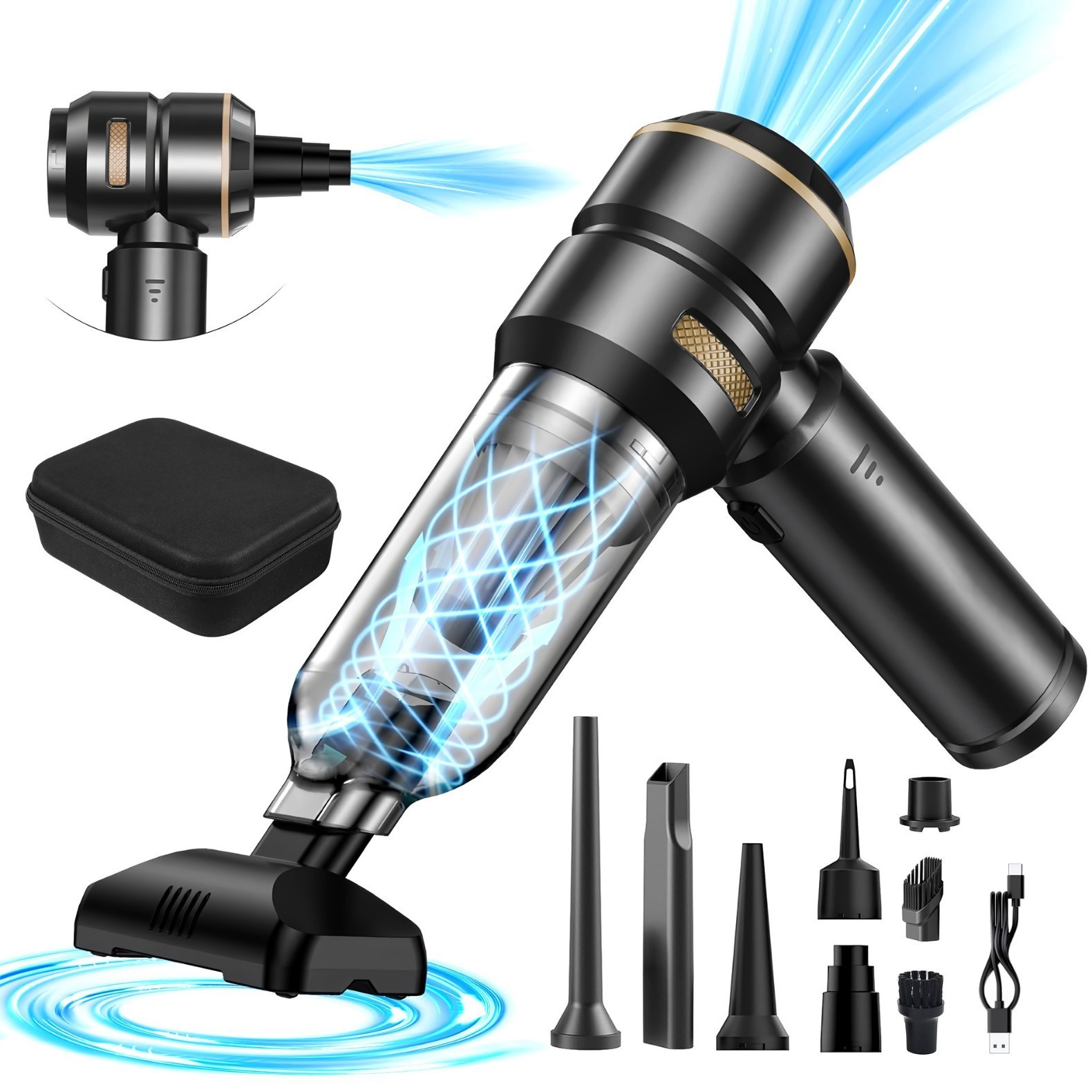 车载吸尘器小型大吸力家用车用便携式吹吸一体手持源头吹尘器图3