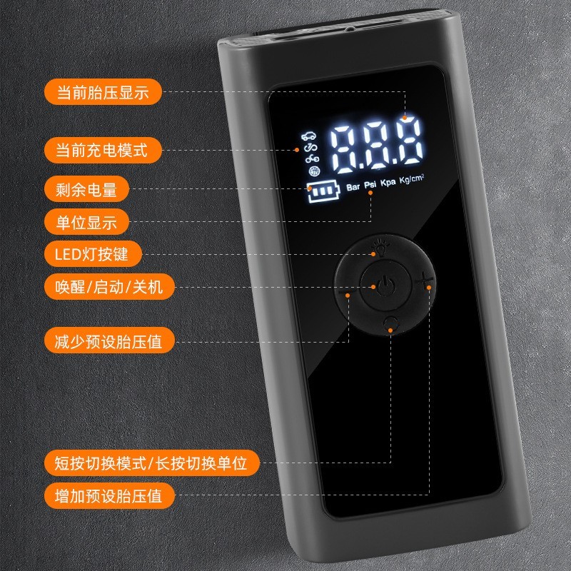 跨境车载充气泵车载无线充气泵汽车用便携式打气泵电动轿车轮胎泵图5