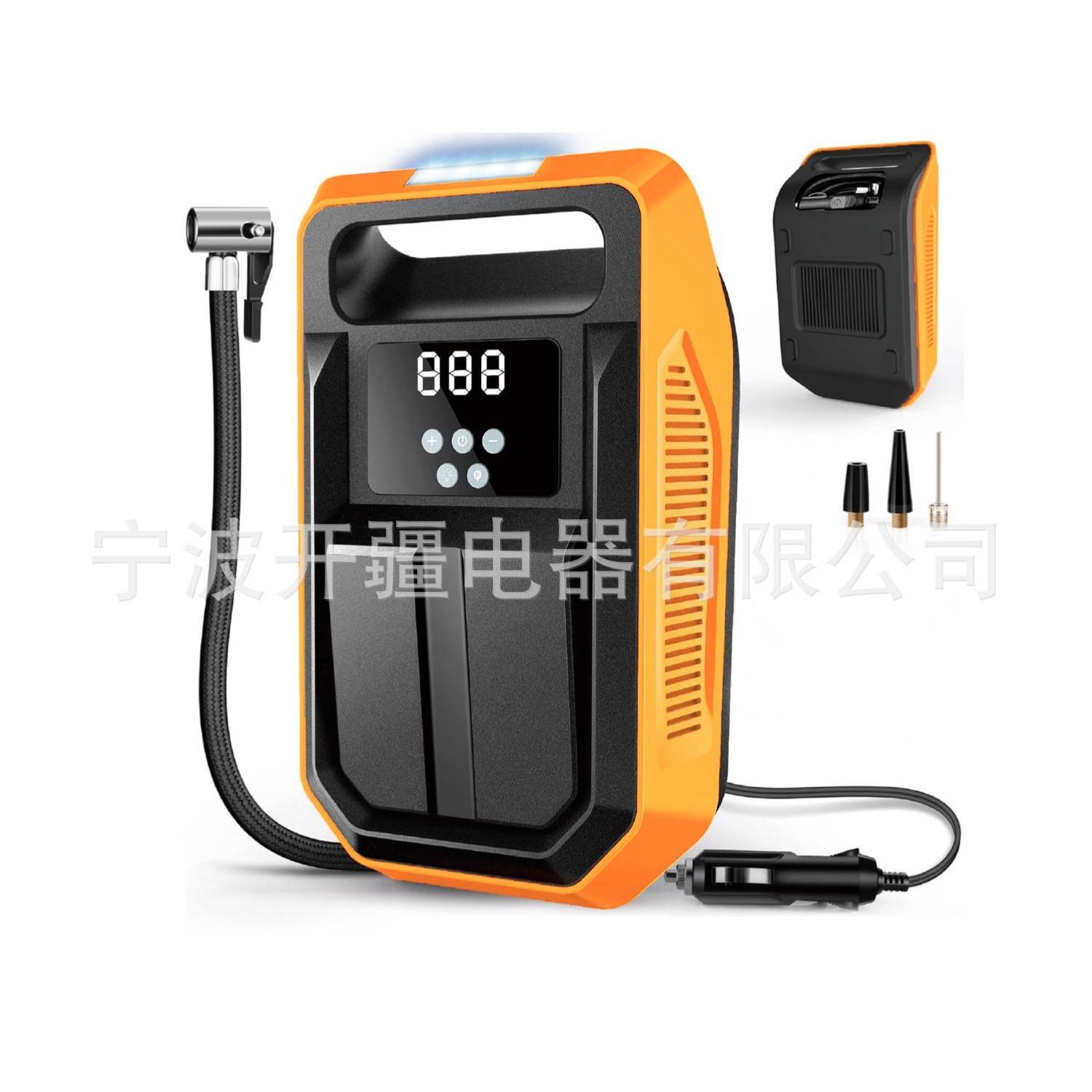 跨境高端车载充气泵轮胎充气泵数显充气泵预设压力大功率极速充气