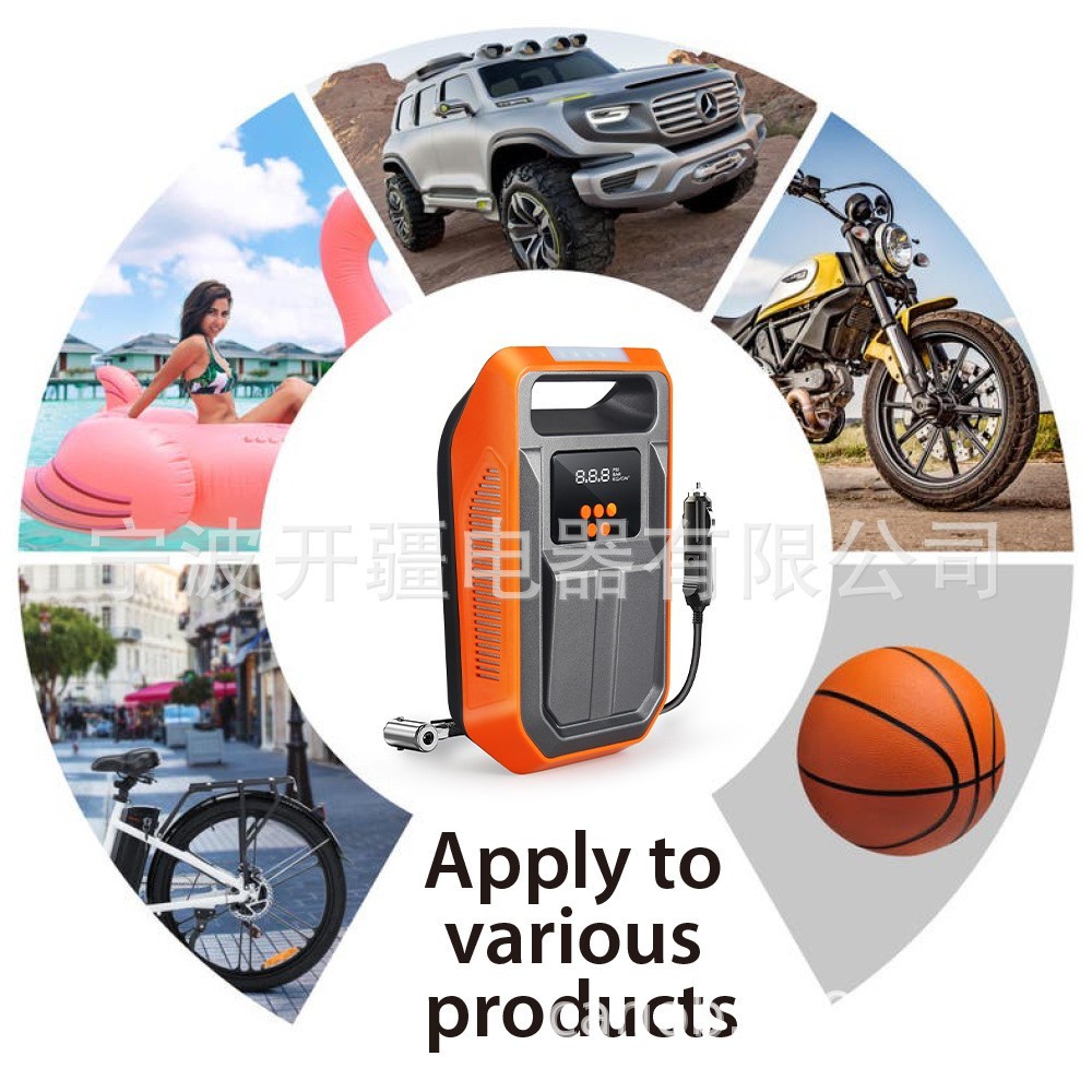 跨境高端车载充气泵轮胎充气泵数显充气泵预设压力大功率极速充气图5