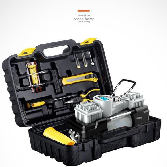 车载充气泵双缸12V高压便携式小轿车大功率汽车用打气泵筒图2