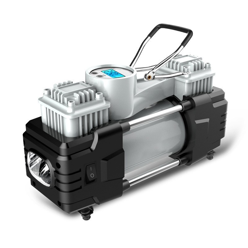 车载充气泵双缸12V高压便携式小轿车大功率汽车用打气泵筒图5