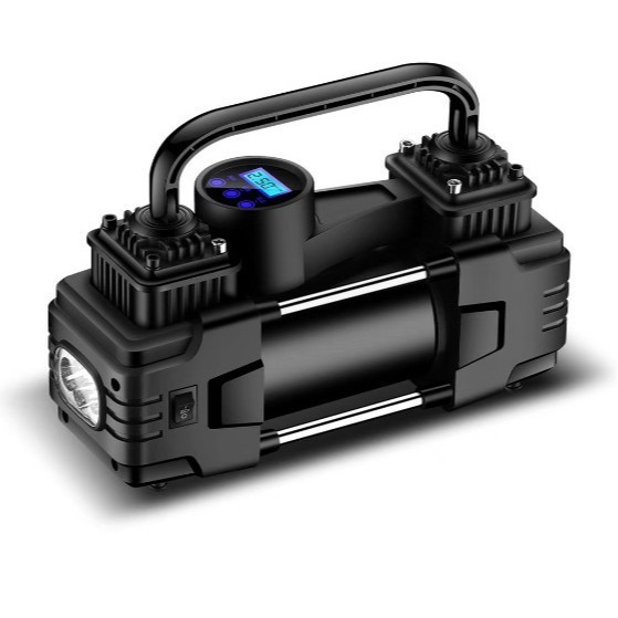 车载充气泵双缸高压便携式小轿车12v轮胎汽车用电动打气筒加气泵图2