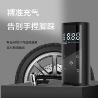 多功能无线车载充气泵LED照明灯USB充电打气泵便捷式触屏智能气泵