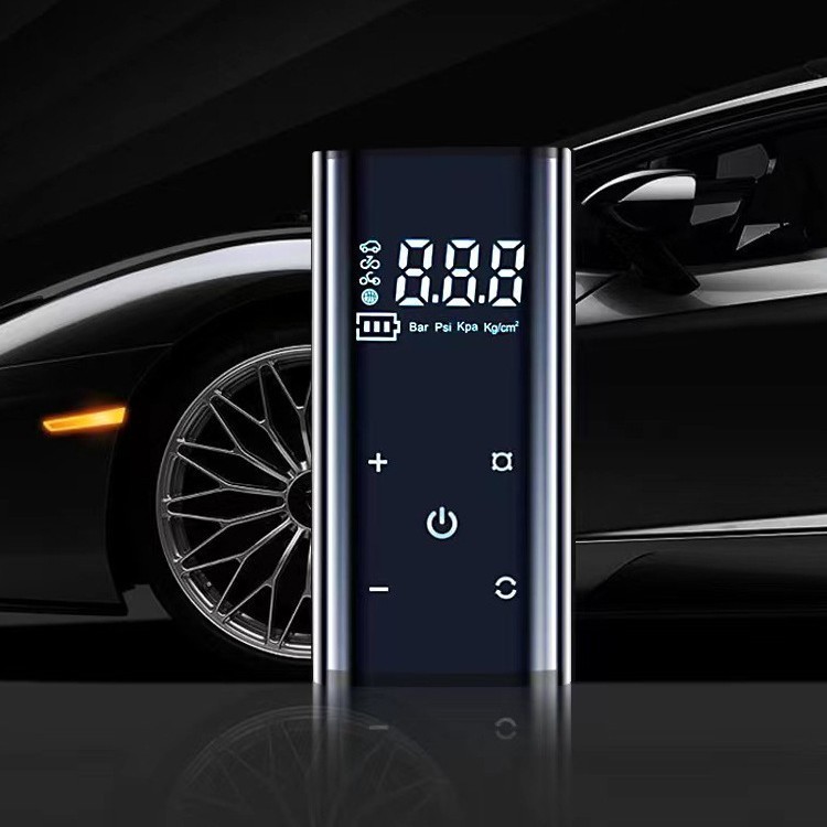 多功能无线车载充气泵LED照明灯USB充电打气泵便捷式触屏智能气泵图2