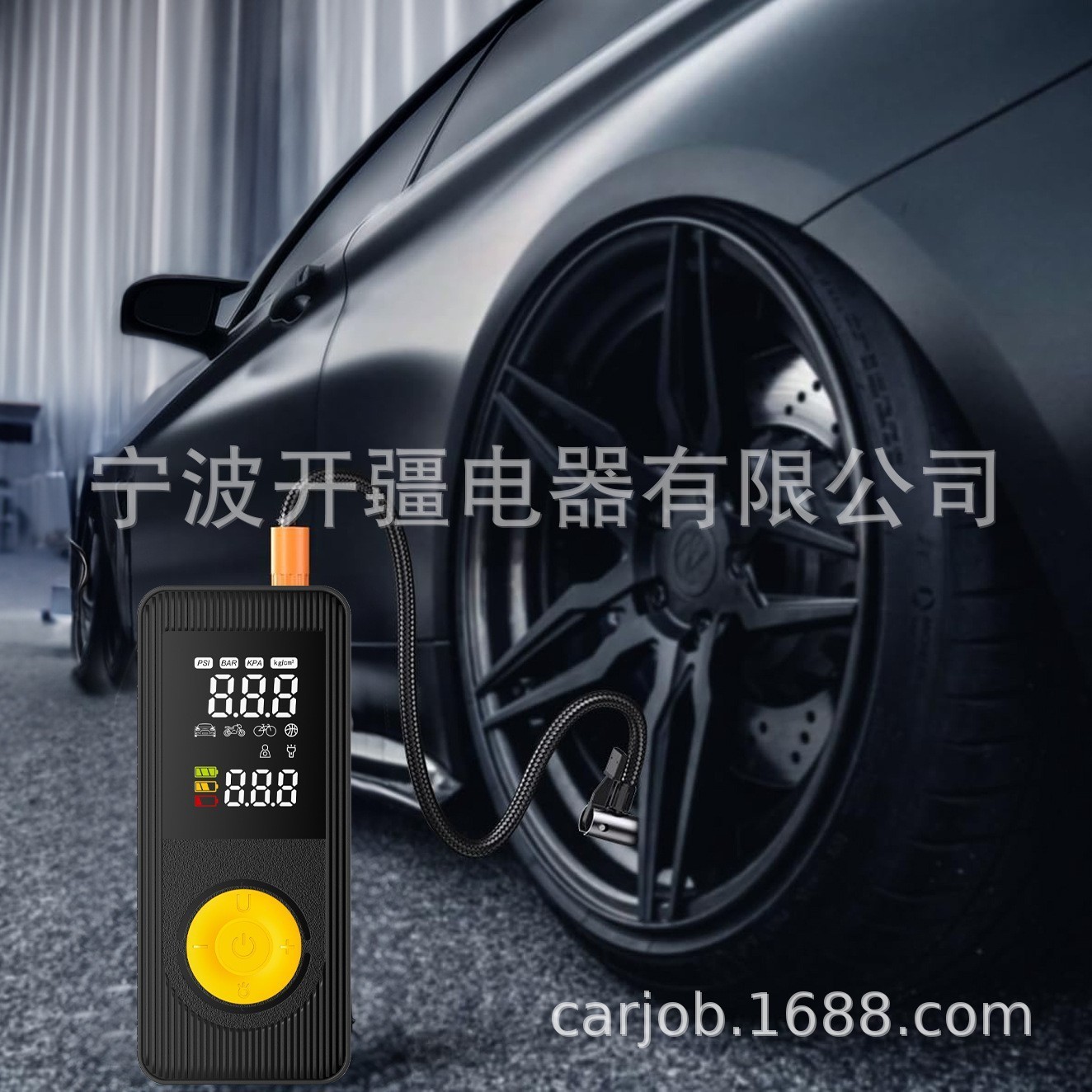 充气机便携式压缩机快速充气双动力气泵无绳便携式轮胎充气机图2