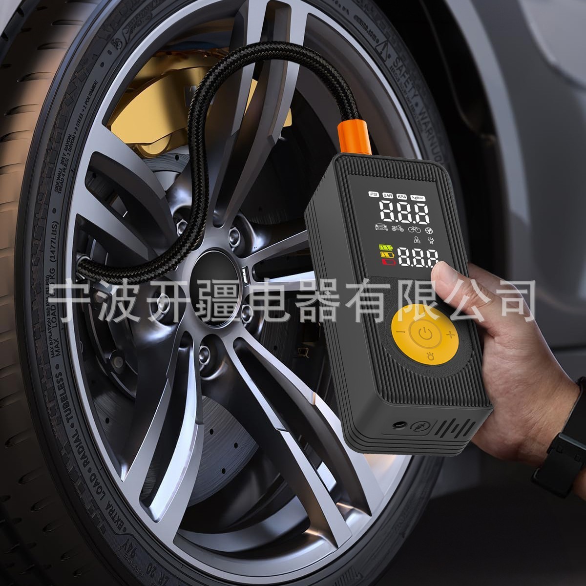 充气机便携式压缩机快速充气双动力气泵无绳便携式轮胎充气机图4