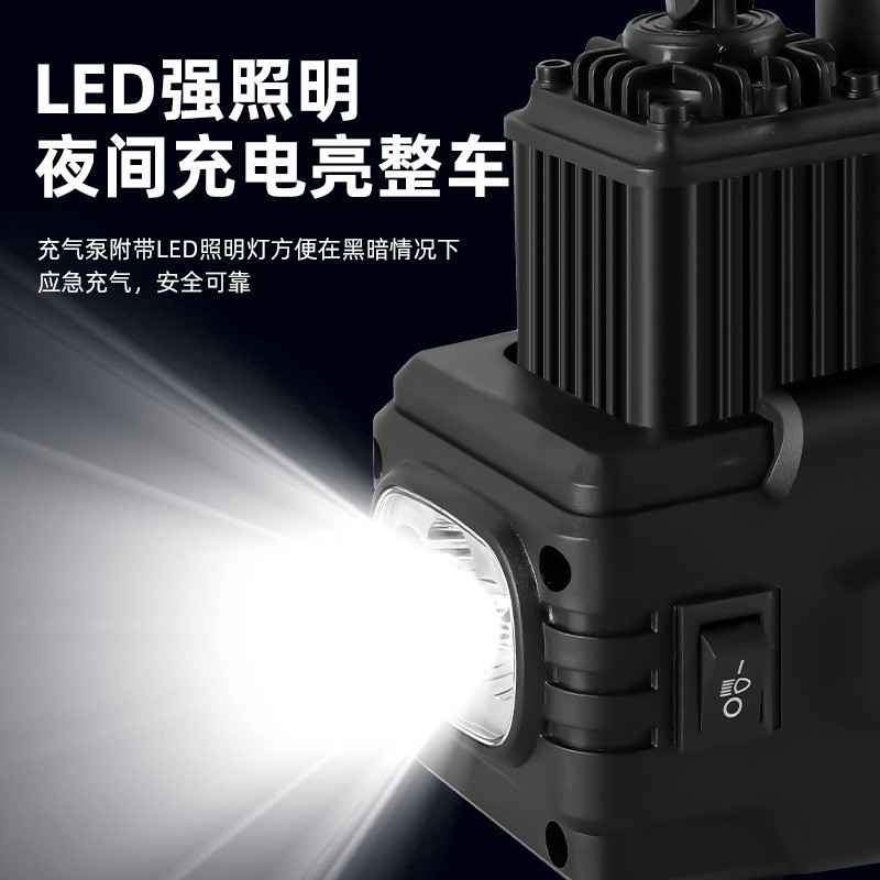 车载充气泵便携式汽汽车车用电动轮胎高压打气泵照明自动充停图3