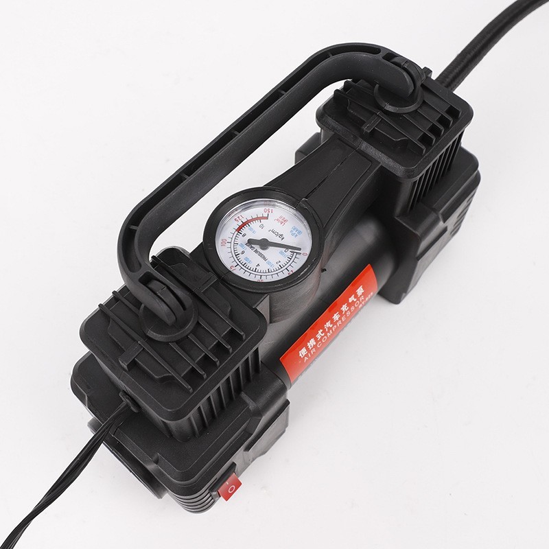 车载充气泵 双缸汽车用便携式打气泵 轮胎12V电动打气筒图3