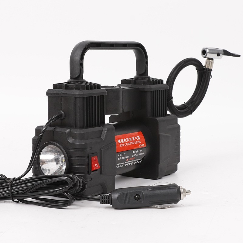 车载充气泵 双缸汽车用便携式打气泵 轮胎12V电动打气筒图4