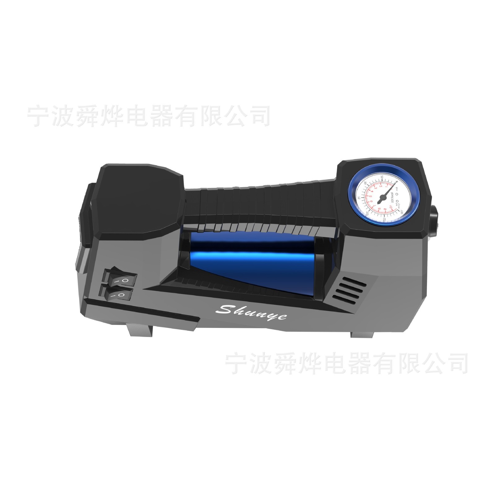 厂家定制轮胎球类35L便携式车载充气泵带灯家用应急金属加气机图3