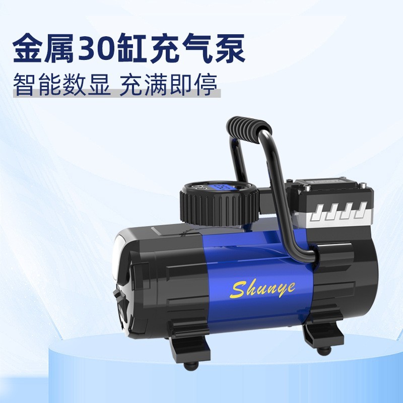 定制便携式车载数显充气泵汽车轮胎打气泵电动加气单缸轻便DC12V图3