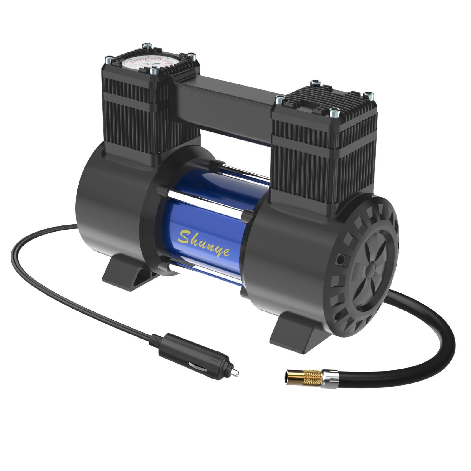 厂家定制带灯金属双杠车载充气泵便携式应急工具家用小轿车SUV图4