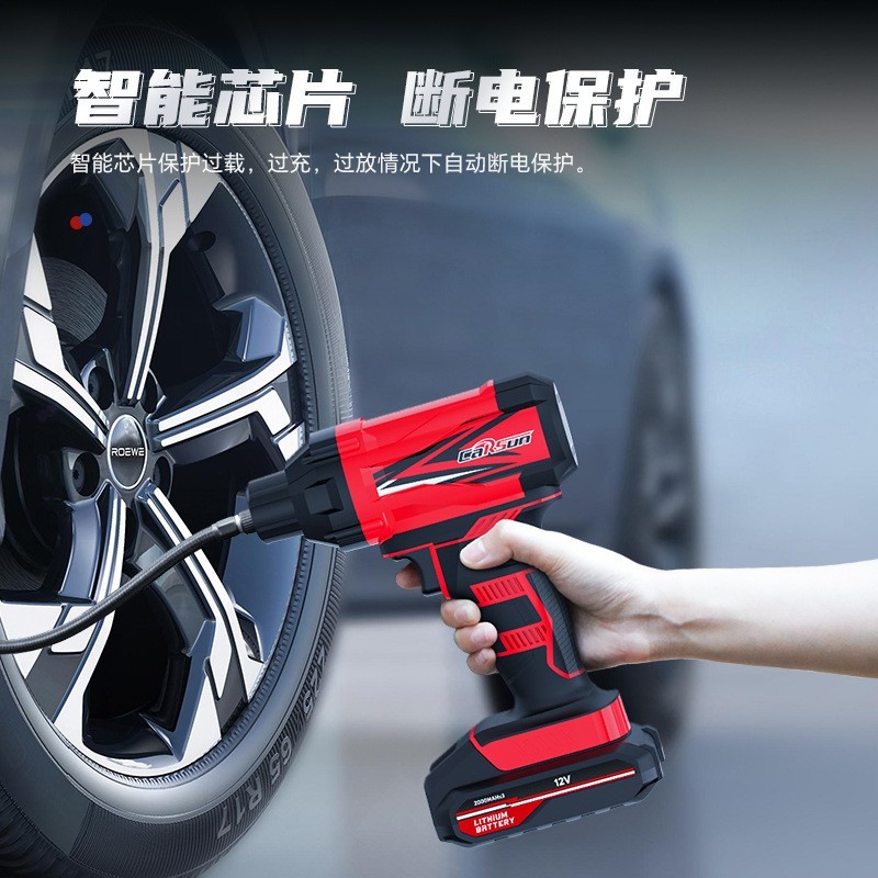 大功率无线车载充气泵便携式智能轮胎打气泵LOGO定制图4