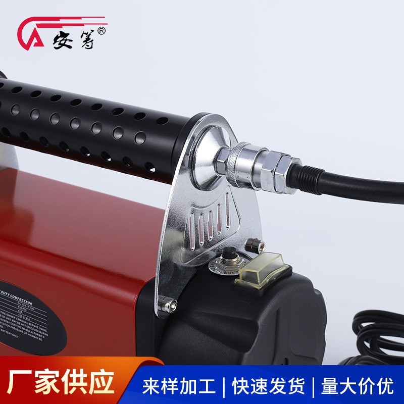 金属双缸充气泵 电动汽车轮胎打气泵 车用检测胎压充气泵图2