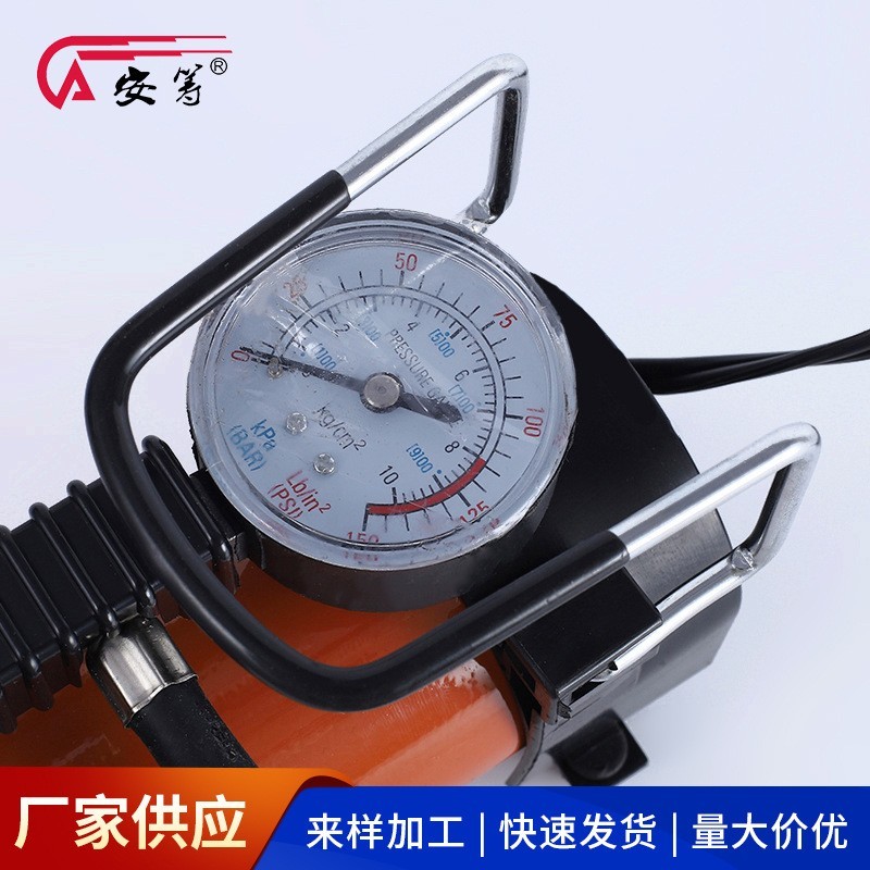 便携式车载充气泵 车用轮胎金属充气泵 30缸测胎压气泵图2