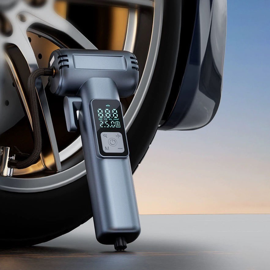 多功能数字显示车载充气泵带逃生功能照明汽车轮胎打气泵车载应急图5