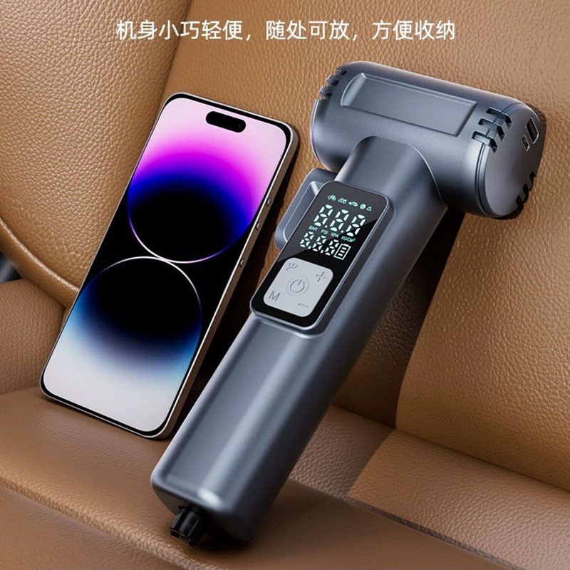 多功能数字显示车载充气泵带逃生功能照明汽车轮胎打气泵车载应急图3