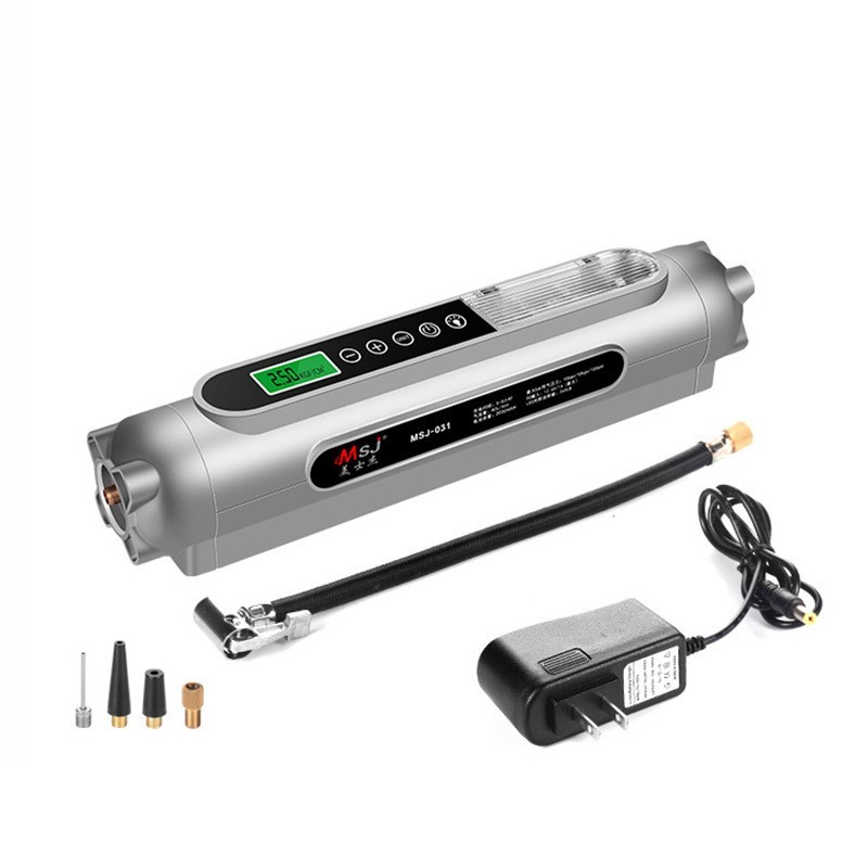 定制车载无线充气泵 汽车便携式打气泵 LED照明汽车充气泵图3