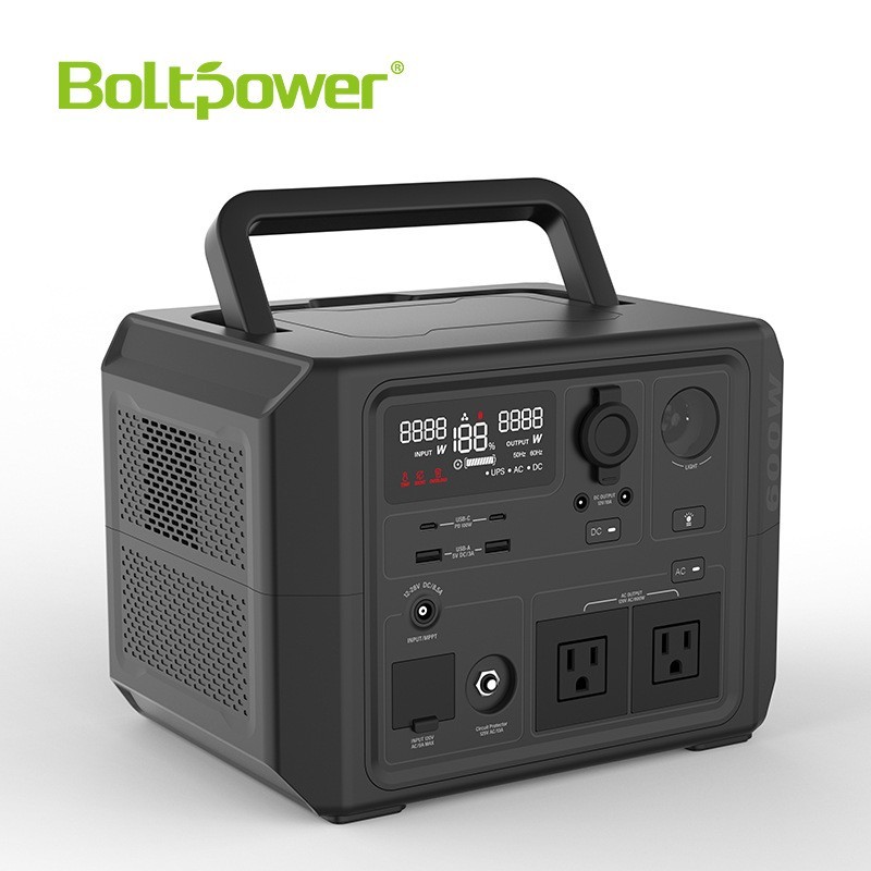 600W便携式户外电源大容量自驾露营太阳能户外应急储能电源图2