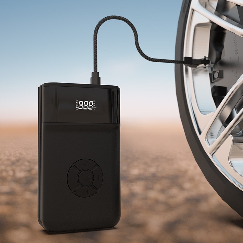 600A启动电源气泵一体机12V汽车启动电源 打气泵车载搭电一体图5