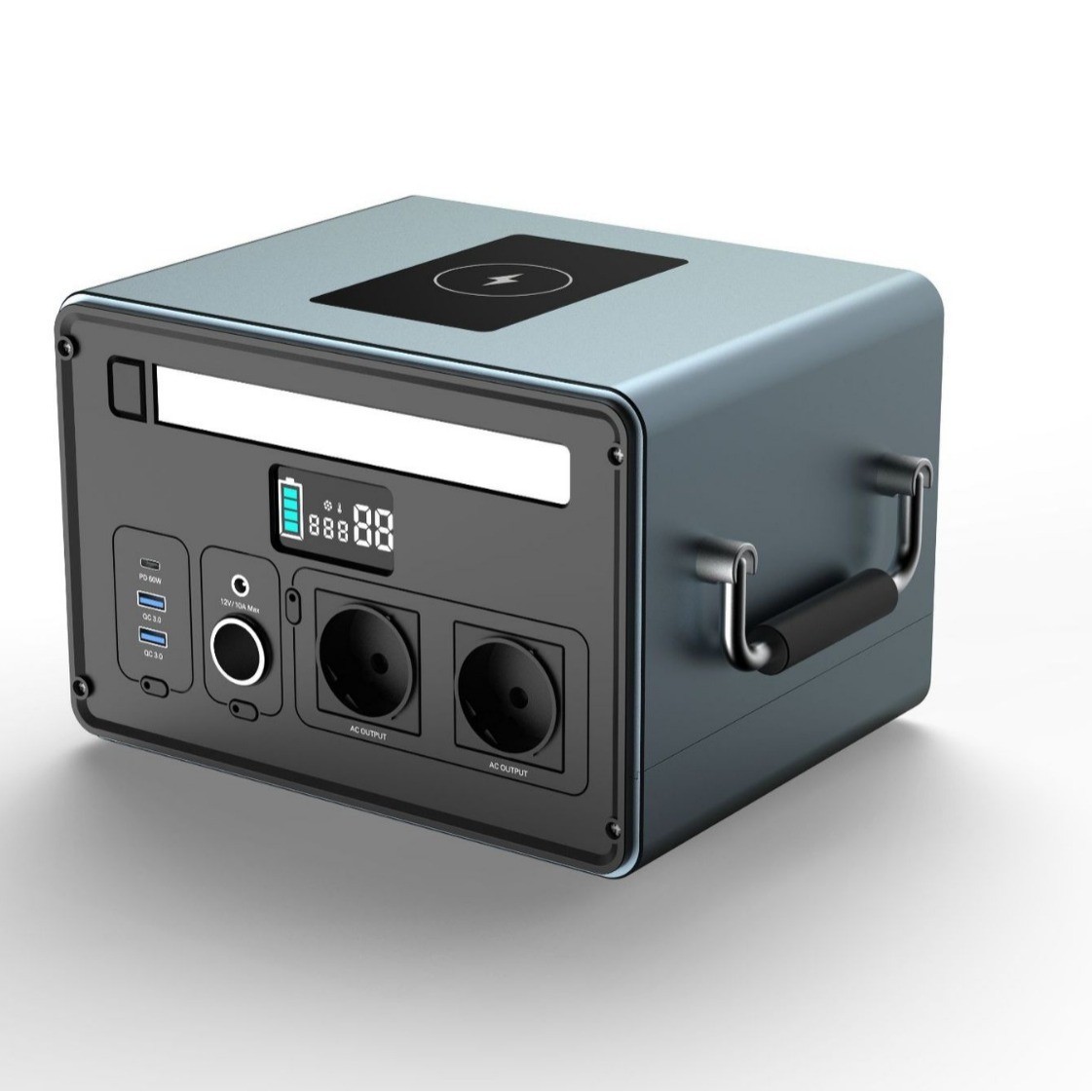 1200W便携式储能电源1200W户外电源太阳能应急电源无线充功能图3