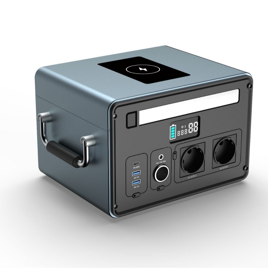 1200W便携式储能电源1200W户外电源太阳能应急电源无线充功能图4