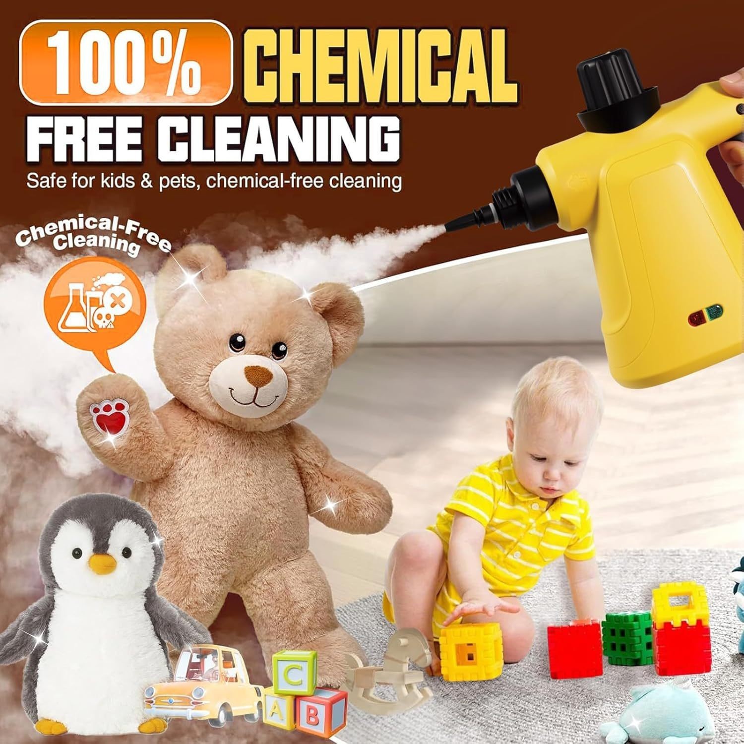 跨境蒸汽机高温杀菌便携快速清洗机清洗机家用大功率地毯沙发清洁