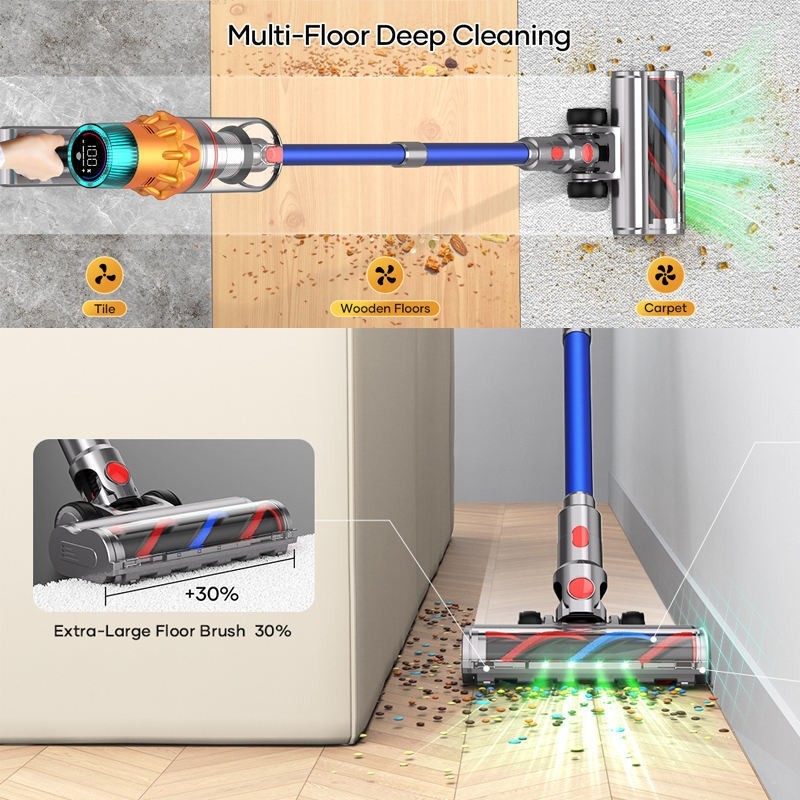 跨境大功率无线手持立式真空吸尘器家用大吸力地毯宠物吸拖一体机图3