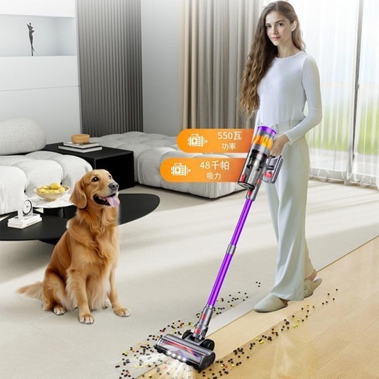 定制跨境新款吸尘器家用无线锂电池充电48KPa大吸力手持吸尘器图2