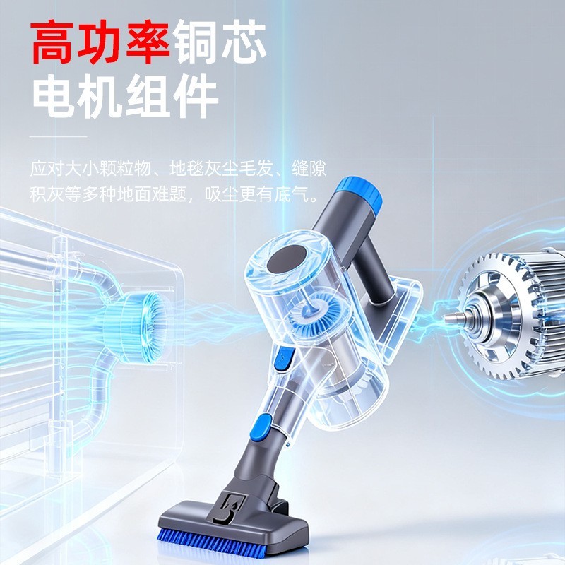 定制大功率手持家用吸尘器无线吸尘除螨立式两用无刷电机吸尘器图4