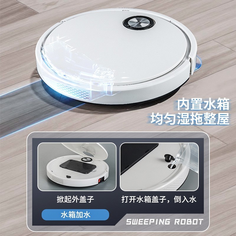 跨境智能扫地机器人带APP加遥控无线电动防跌落感应扫吸拖清洁机图3