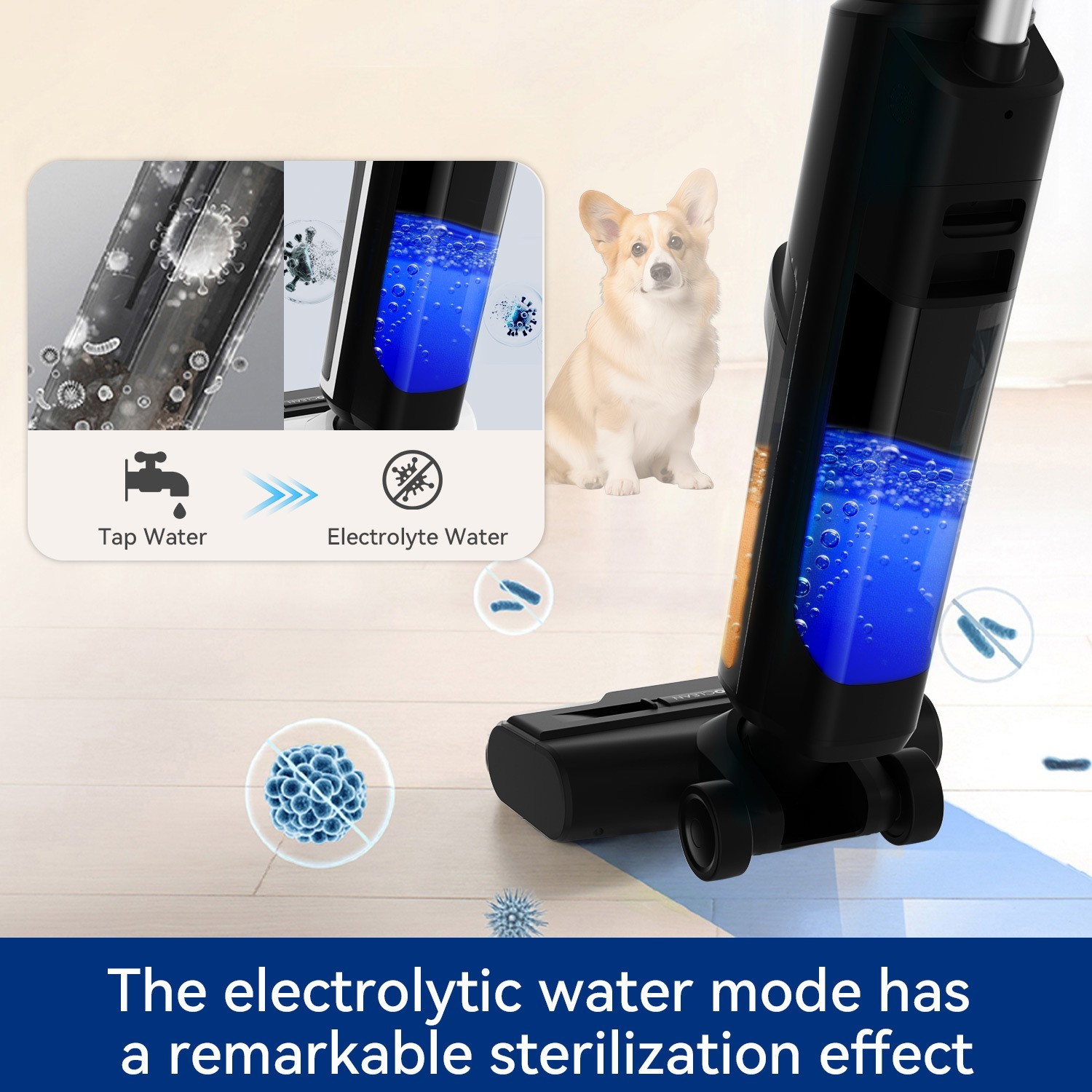 新款黑色洗地机 家用扫拖吸一体机 可定制无刷款洗拖一体机图4