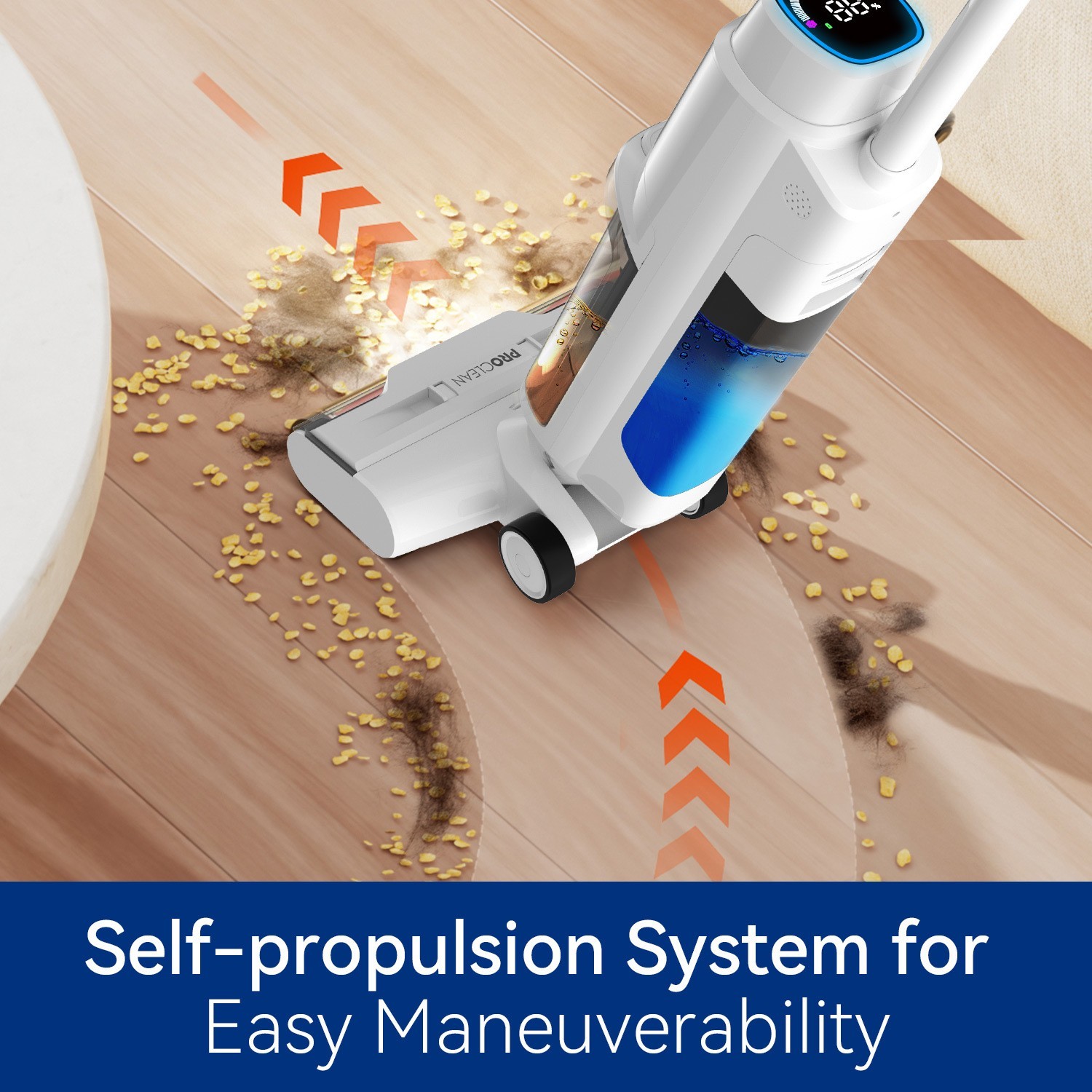 白色家用扫拖吸一体机 有刷款洗拖一体机 定制新款洗地机图3