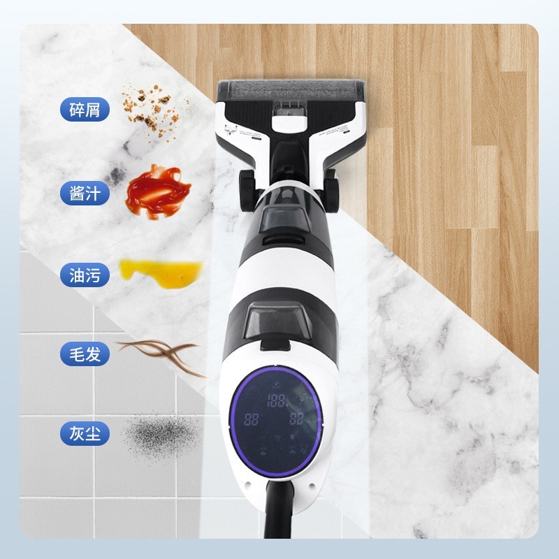 智能洗地机家用 自清洁手持无线干湿两用电动拖把洗拖吸一体机图2