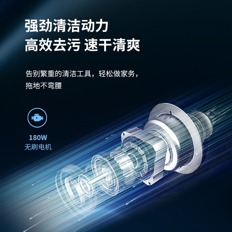 智能洗地机家用 自清洁手持无线干湿两用电动拖把洗拖吸一体机图3