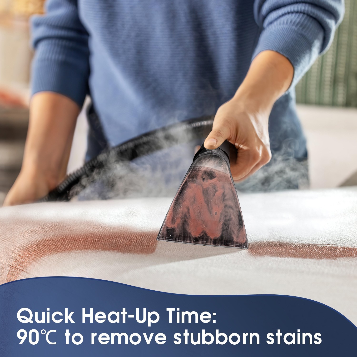 定制蒸汽布艺清洗机家用有线高温喷抽吸一体沙发地毯清洁机图4