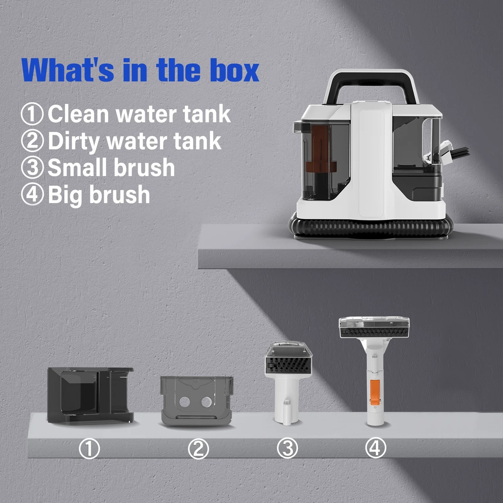 定制布艺清洗机 跨境欧美家用便携大吸力沙发喷水擦洗抽清洁机图2