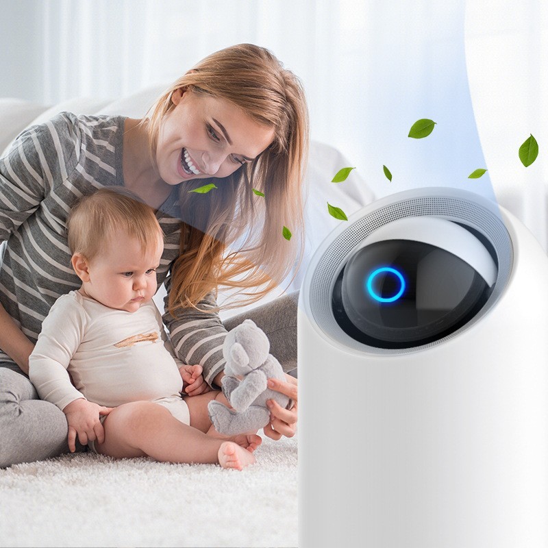 智能空气净化器家用桌面负离子UV除甲醛室内净化机复合滤网跨境图2