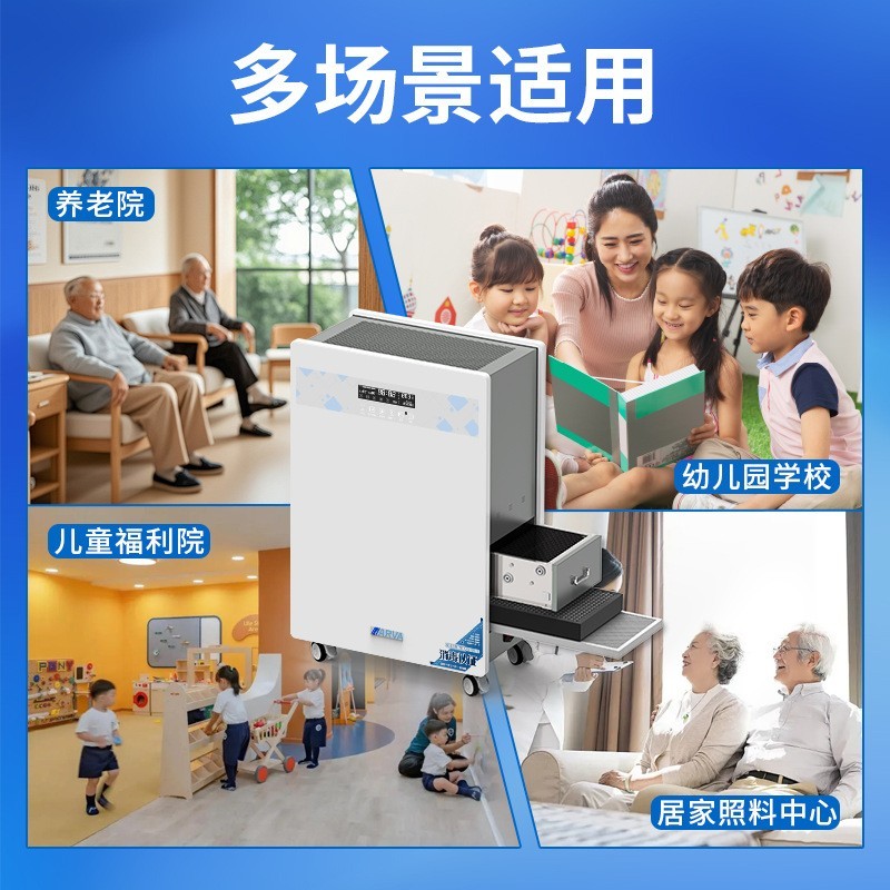 移动式棋牌室空气消毒杀菌除烟味去甲醛异味空气净化机图4