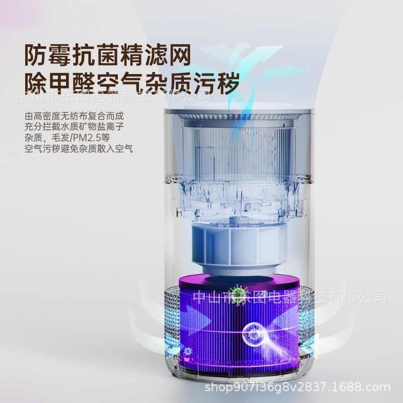 跨境外贸台式空气净化器智能负离子除烟味异味除甲醛杀菌礼品定制图3