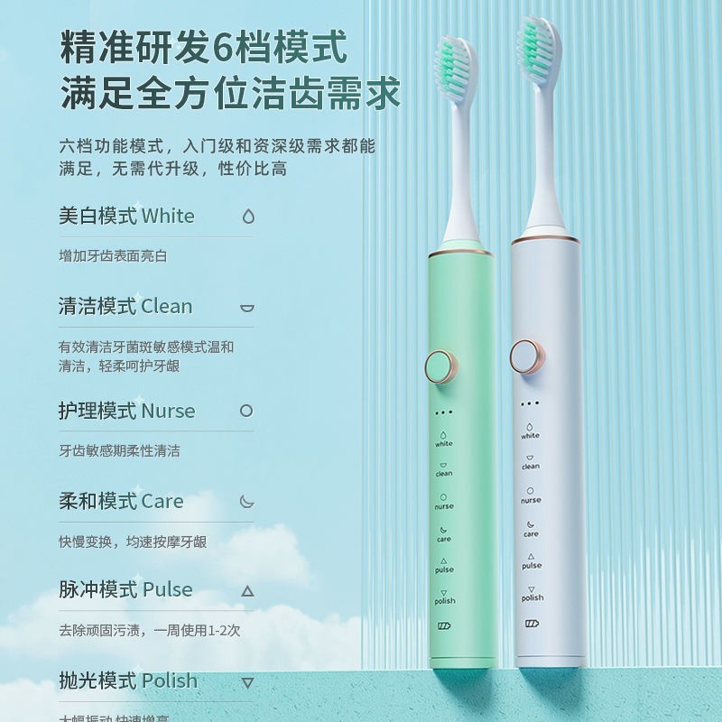 工厂定制电动牙刷跨境新品1支起订定制LOGO图案图4