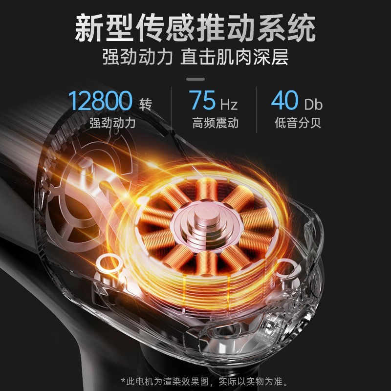 跨境筋膜枪定制贴牌便携按摩枪腰部背部健身器材厂家品牌代工图2