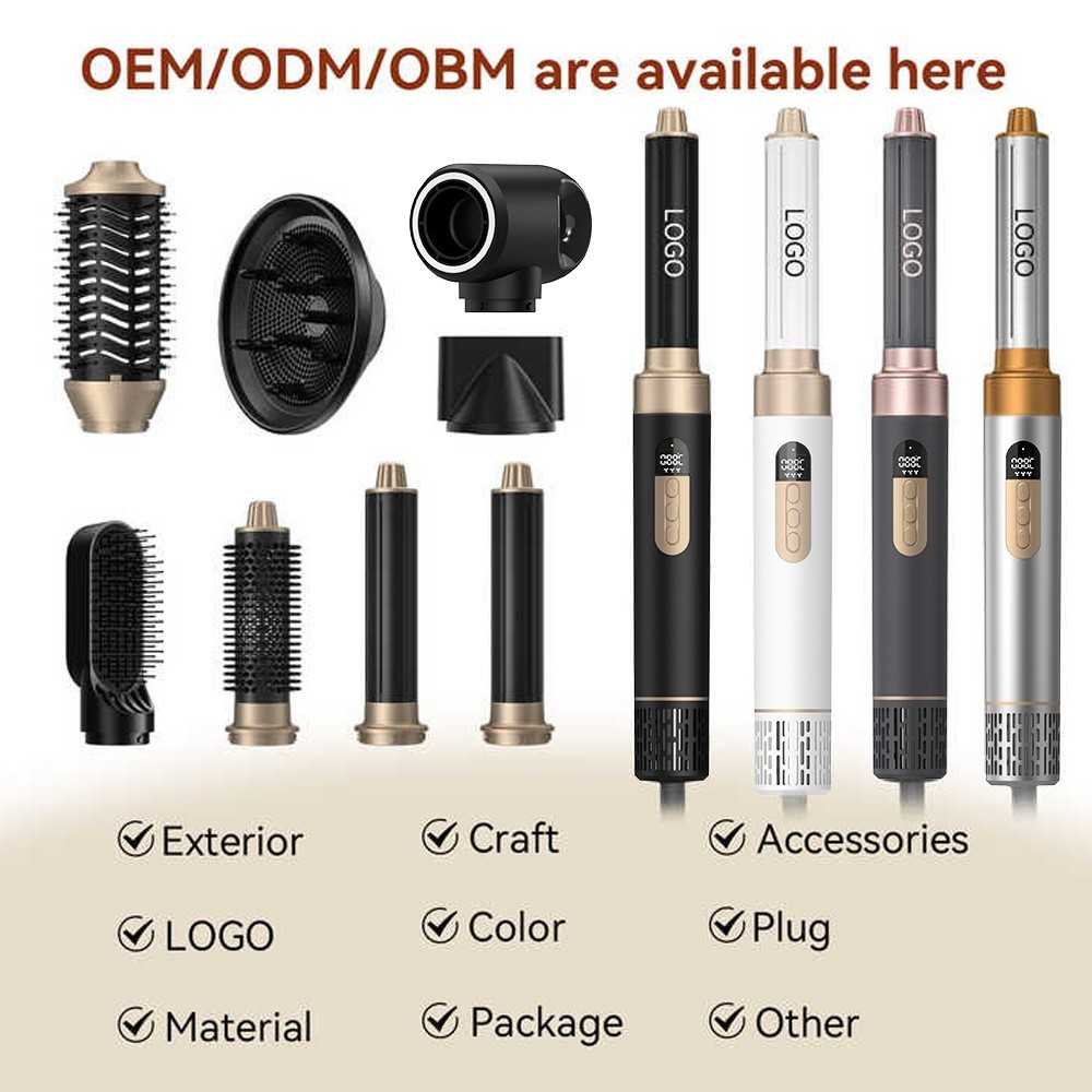 卷发棒五合一高速吹风机负离子护发大风力大功率速干三合一电吹风图3