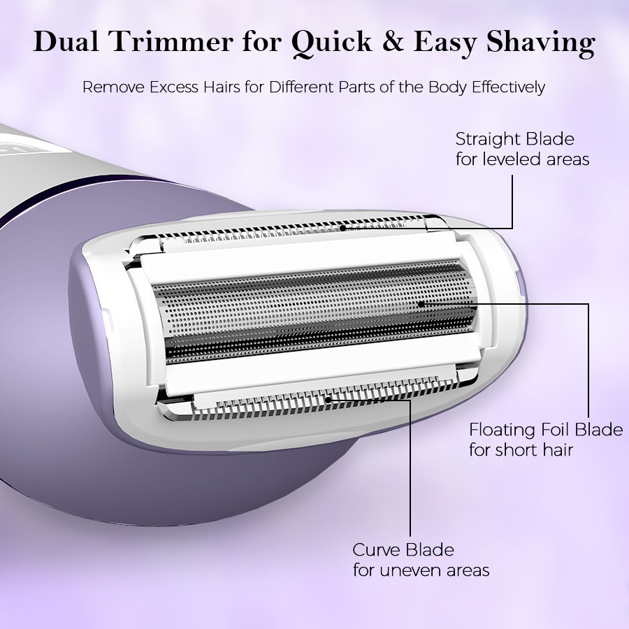 跨境女士新款电动剃毛器4合一多功能理容套装 Type-C充电洗脸仪脱图4
