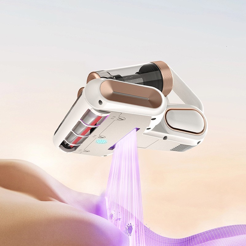 除螨仪双杯尘桶超声波UV紫外线除螨除菌机家用无线手持吸尘器图2