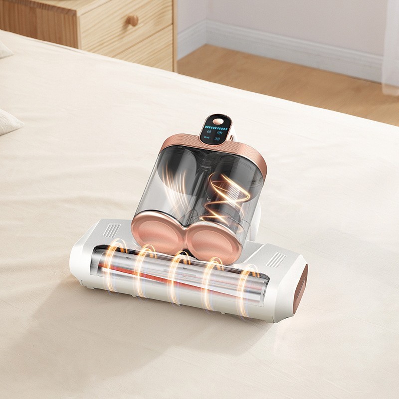 除螨仪双杯尘桶超声波UV紫外线除螨除菌机家用无线手持吸尘器图3