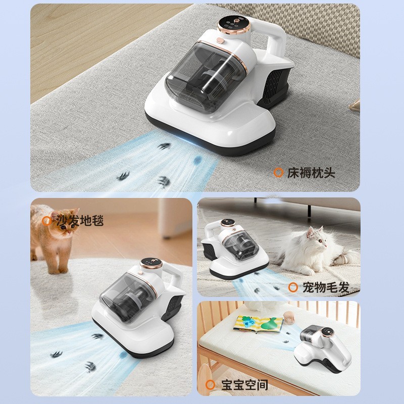 除螨仪双杯尘桶双拍打UV紫外线除螨除菌机家用无线手持吸尘器图4